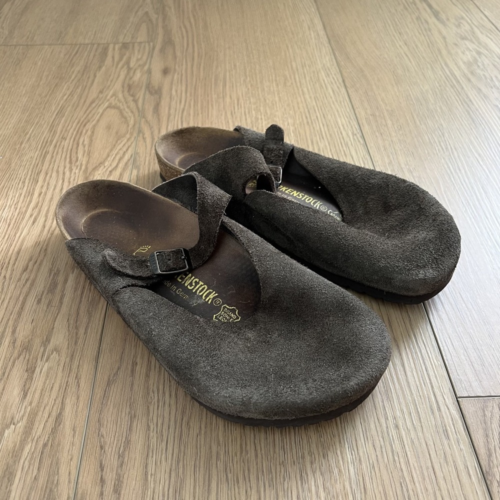 Birkenstock Rosemead Mary Jane Shoes Clog Mules Brown Suede Women's US 9 EU 40